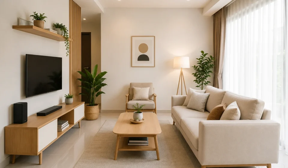 Simak cara menata ruang tamu minimalis agar terlihat lebih luas dengan pemilihan warna, furnitur, pencahayaan, dan dekorasi yang tepat.