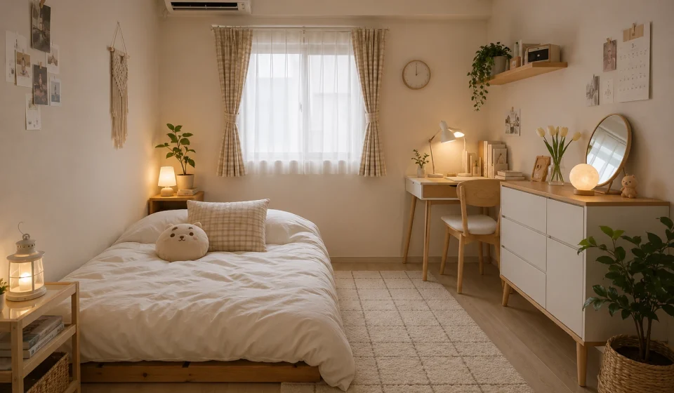 Dapatkan referensi dekorasi kamar bernuansa Korea yang sedang digemari, dengan konsep aesthetic, nyaman, dan dapat disesuaikan.