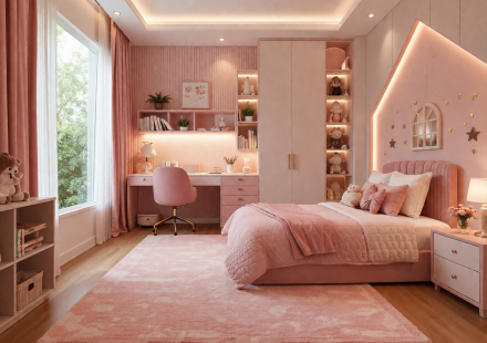 Temukan 10 desain kamar anak perempuan pink yang cantik, elegan, dan nyaman. Dilengkapi tips memilih warna, furnitur, hingga dekorasi.