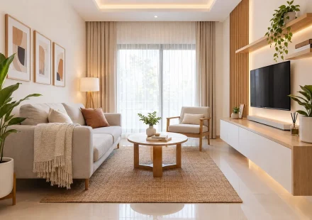 Temukan 15 cara membuat dekorasi ruang tamu minimalis lebih menarik, nyaman, dan elegan lewat warna, furnitur, pencahayaan, serta aksesori.