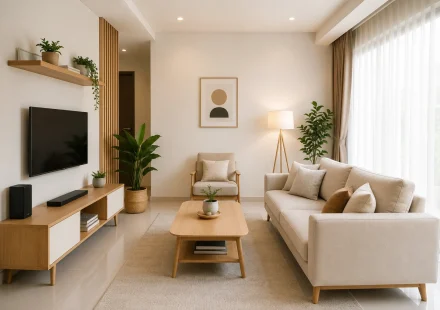Simak cara menata ruang tamu minimalis agar terlihat lebih luas dengan pemilihan warna, furnitur, pencahayaan, dan dekorasi yang tepat.