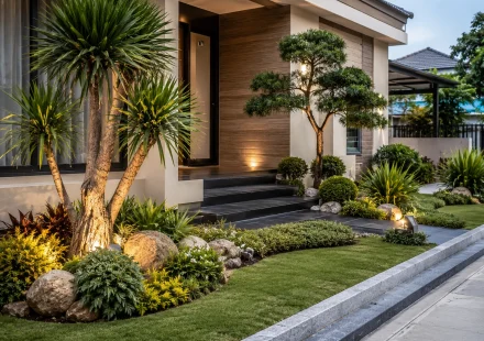 Temukan inspirasi desain taman depan rumah yang nyaman, estetik, dan mudah diterapkan untuk berbagai konsep hunian modern.