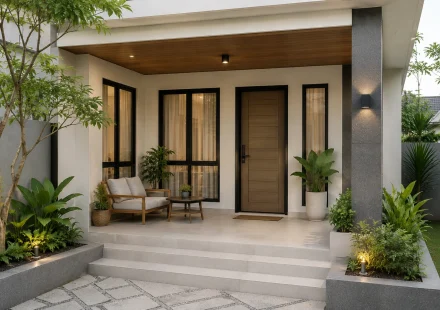 Temukan inspirasi desain teras rumah minimalis yang nyaman, estetik, dan fungsional. Lengkap dengan tips memilih material, dan dekorasi.